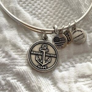 Silver Anchor Charm Bracelet with Rhode Island theme